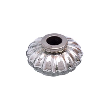 Silver Glass Designer Candle Holder